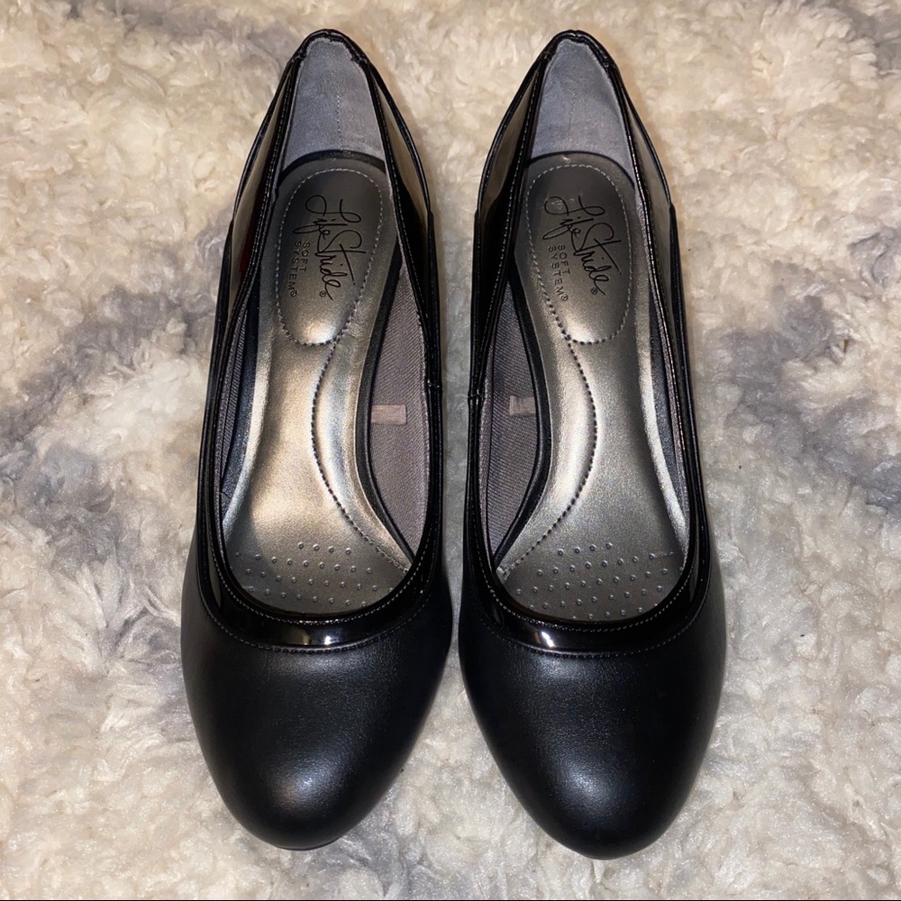 Womens Black Business Heels